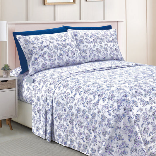 Luxury Bedding Outlet 6-Piece Paisley Bed Sheet Set