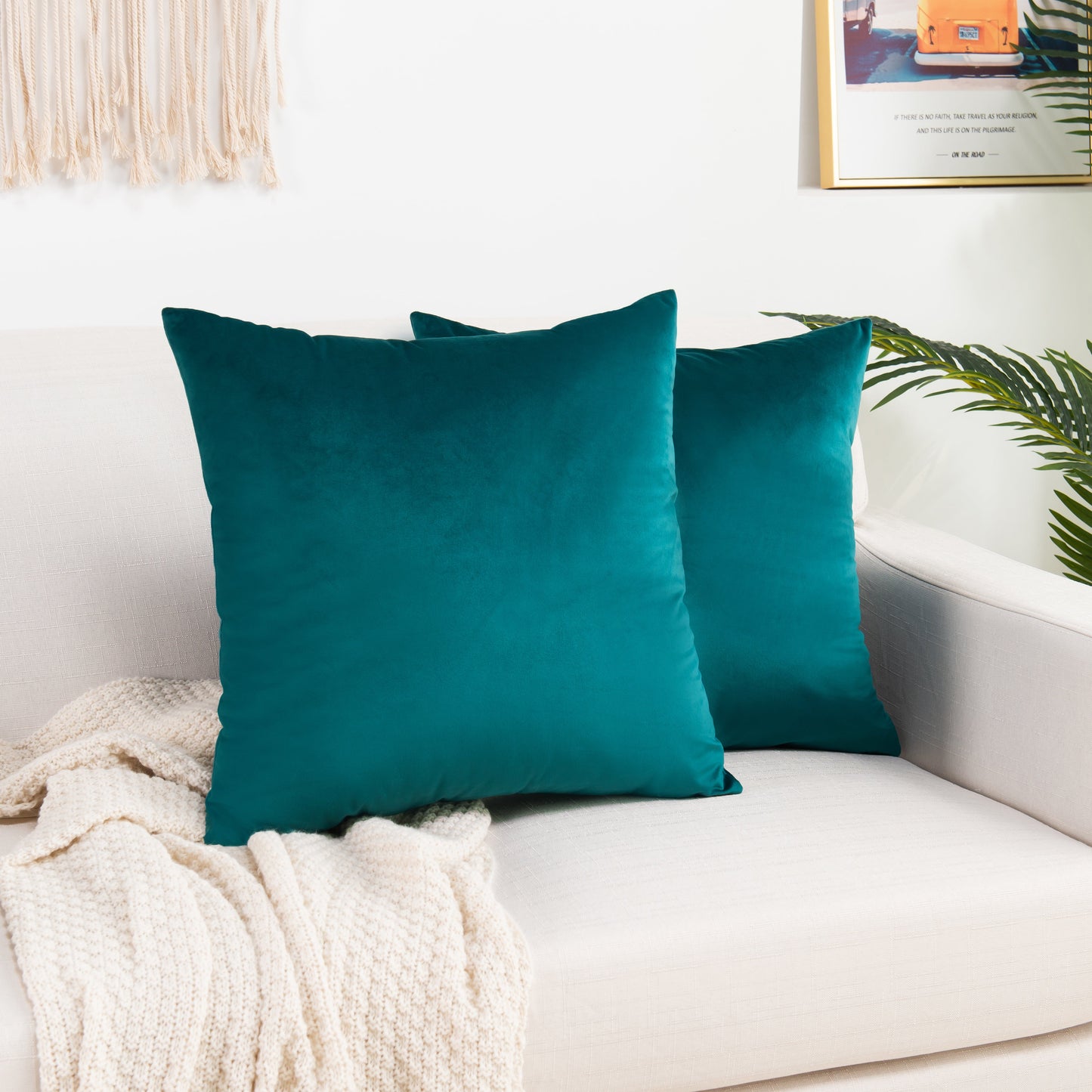 Luxury Bedding Outlet Velvet Throw Pillow Covers