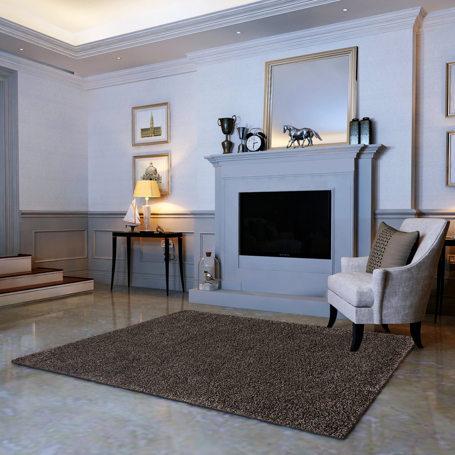 Luxury Bedding Outlet 5' x 7' - 8' x 7' Rectangle Shaggy Area Rug