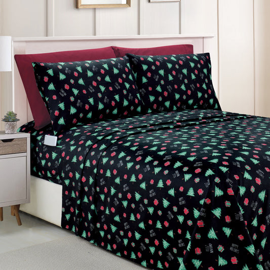 Luxury Bedding Outlet 6-Piece Christmas & Holiday Bed Sheet Set