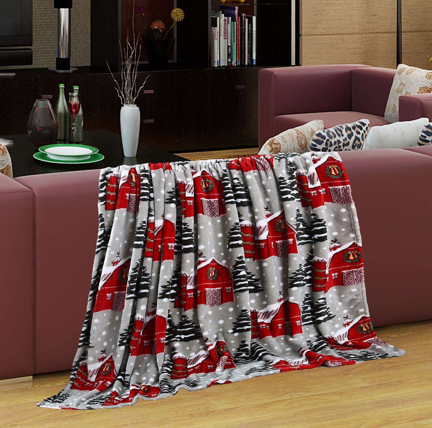 Luxury Bedding Outlet 50" x 60" Holiday Blanket Throw