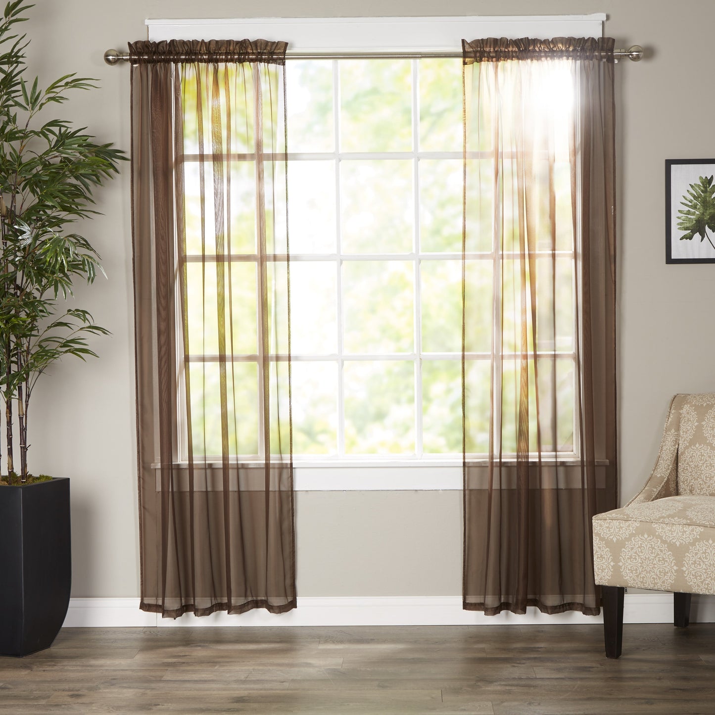 Luxury Bedding Outlet Sheer Rod Pocket Curtain Panels