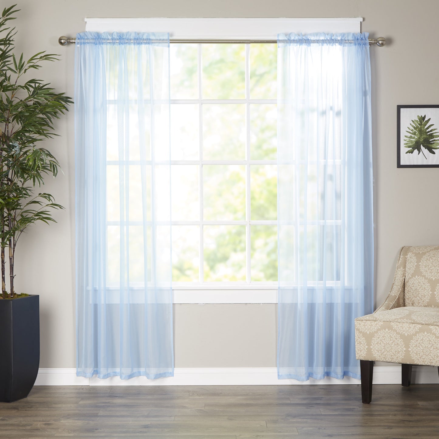 Luxury Bedding Outlet Sheer Rod Pocket Curtain Panels