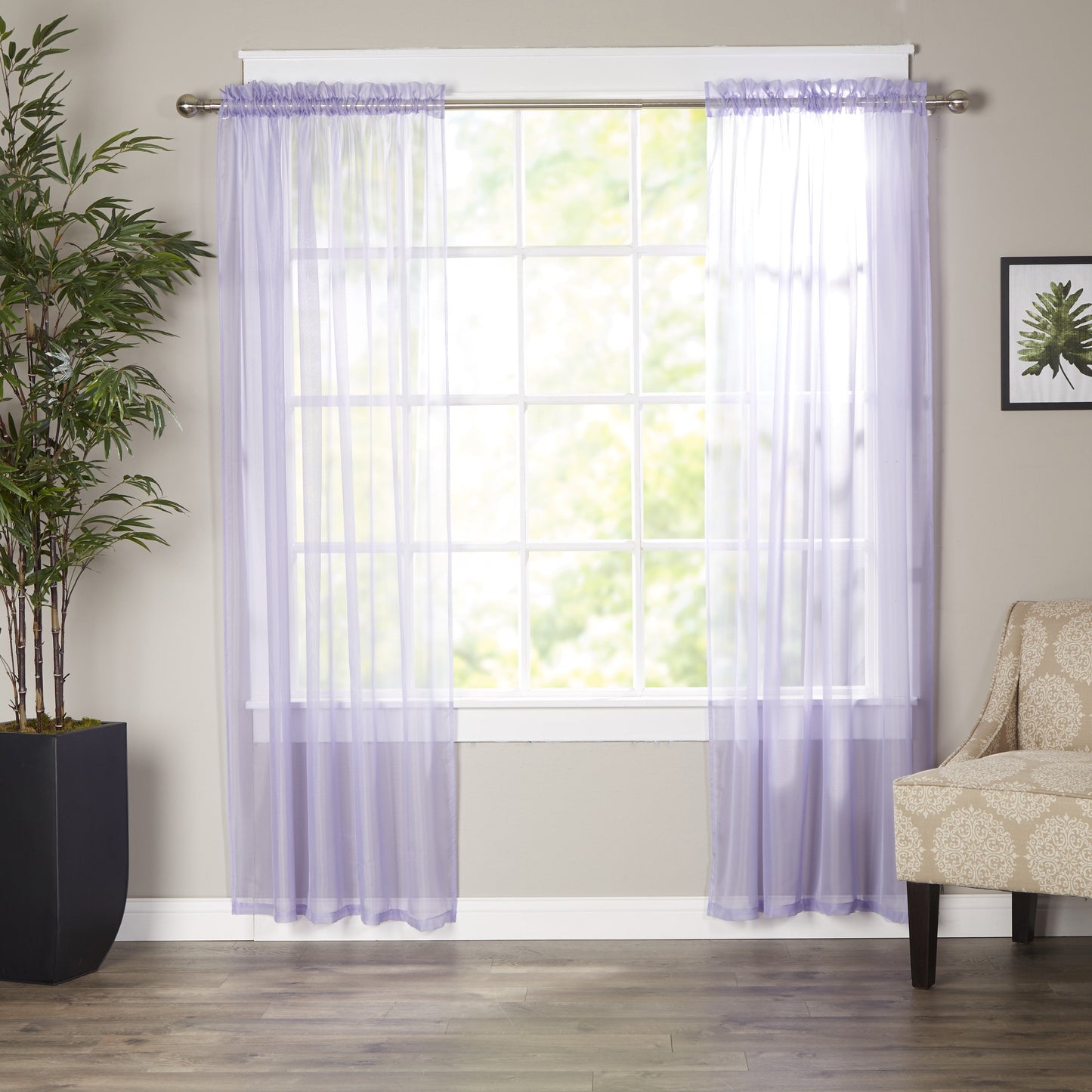 Luxury Bedding Outlet Sheer Rod Pocket Curtain Panels
