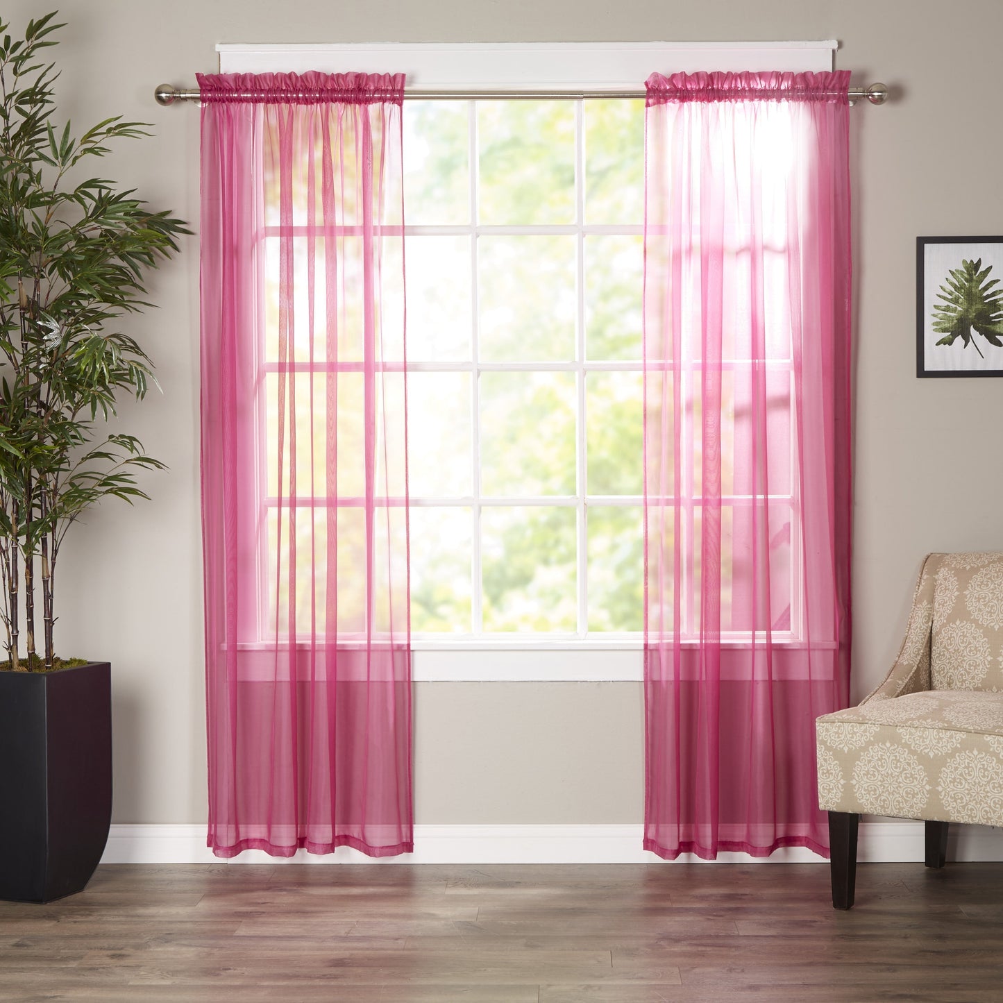 Luxury Bedding Outlet Sheer Rod Pocket Curtain Panels