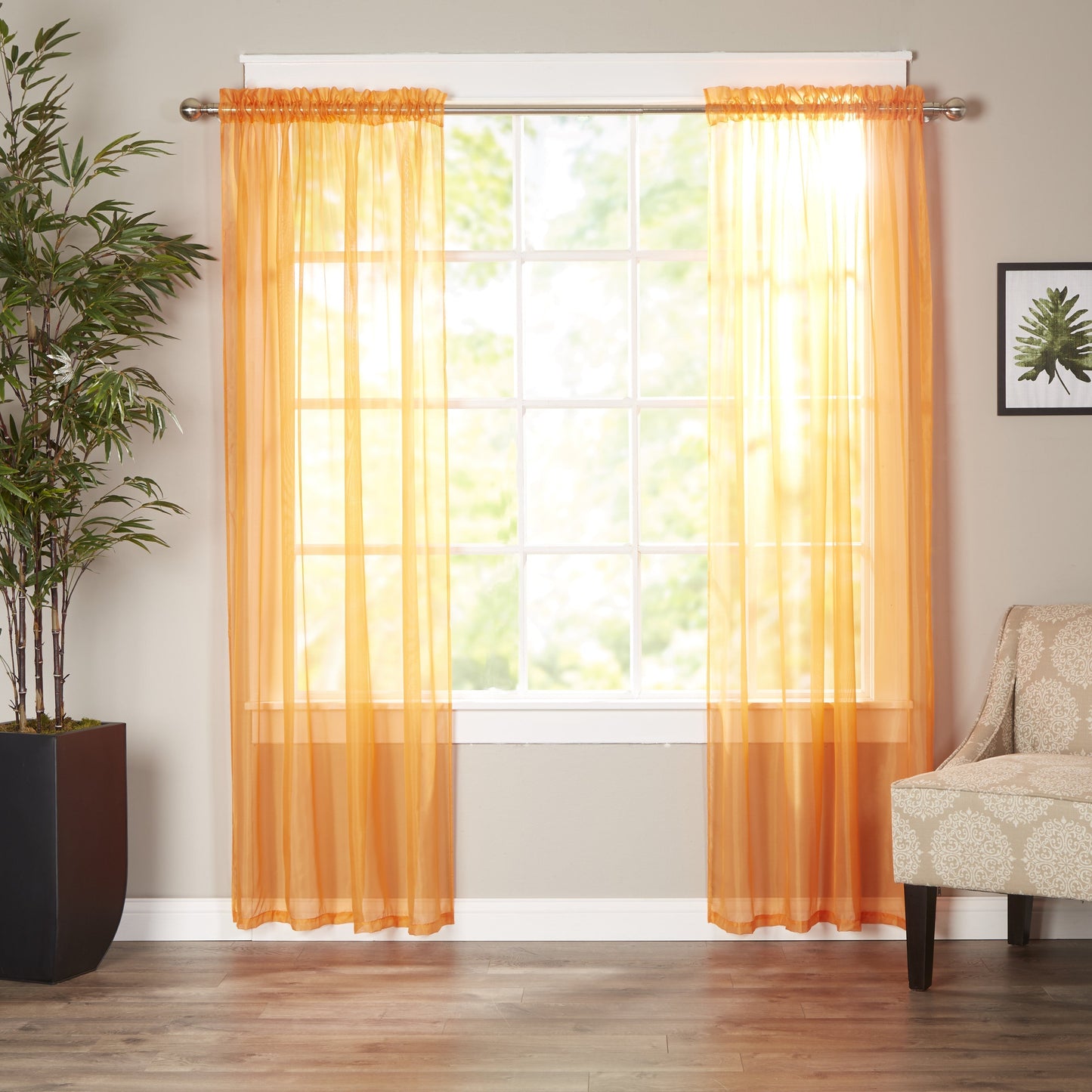 Luxury Bedding Outlet Sheer Rod Pocket Curtain Panels