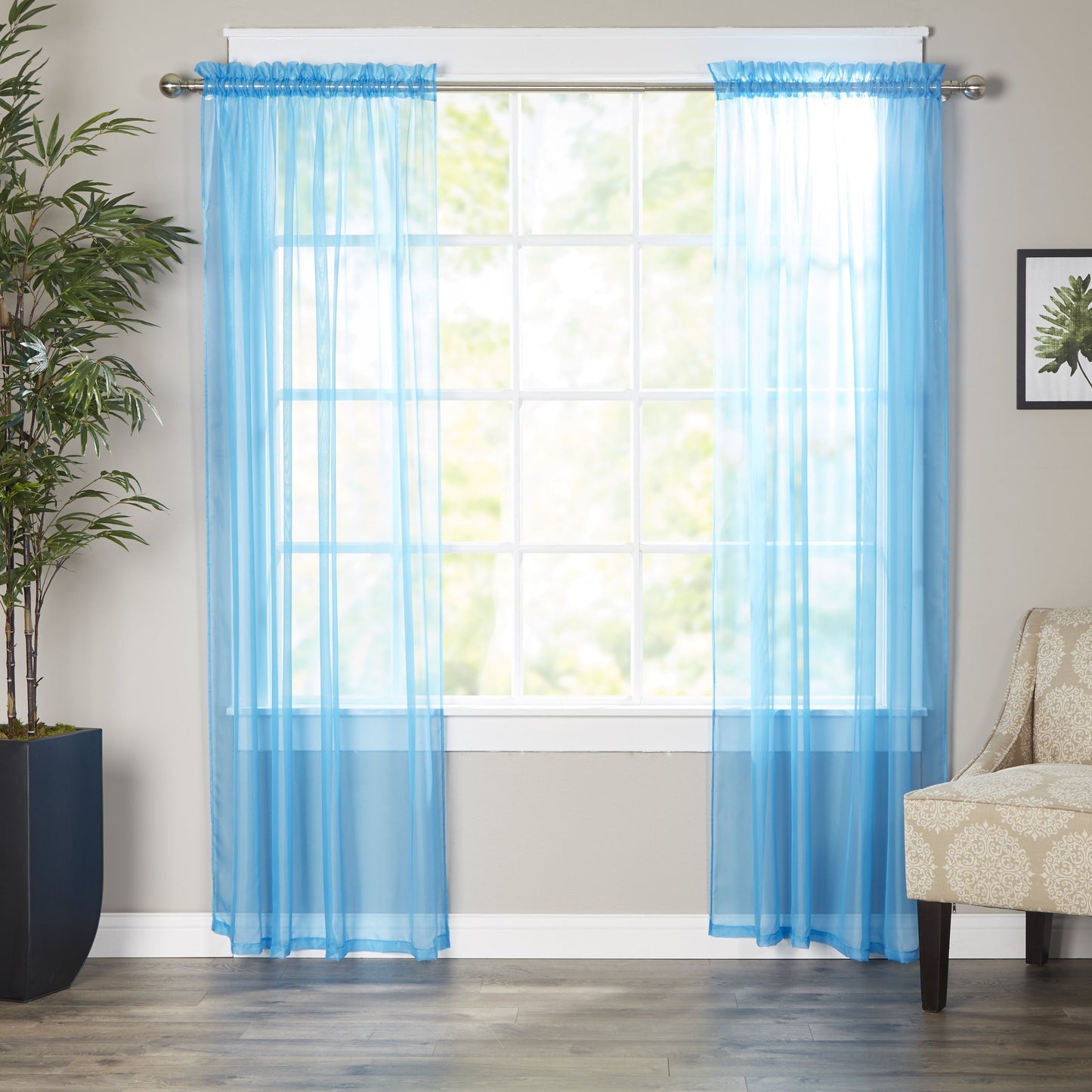 Luxury Bedding Outlet Sheer Rod Pocket Curtain Panels