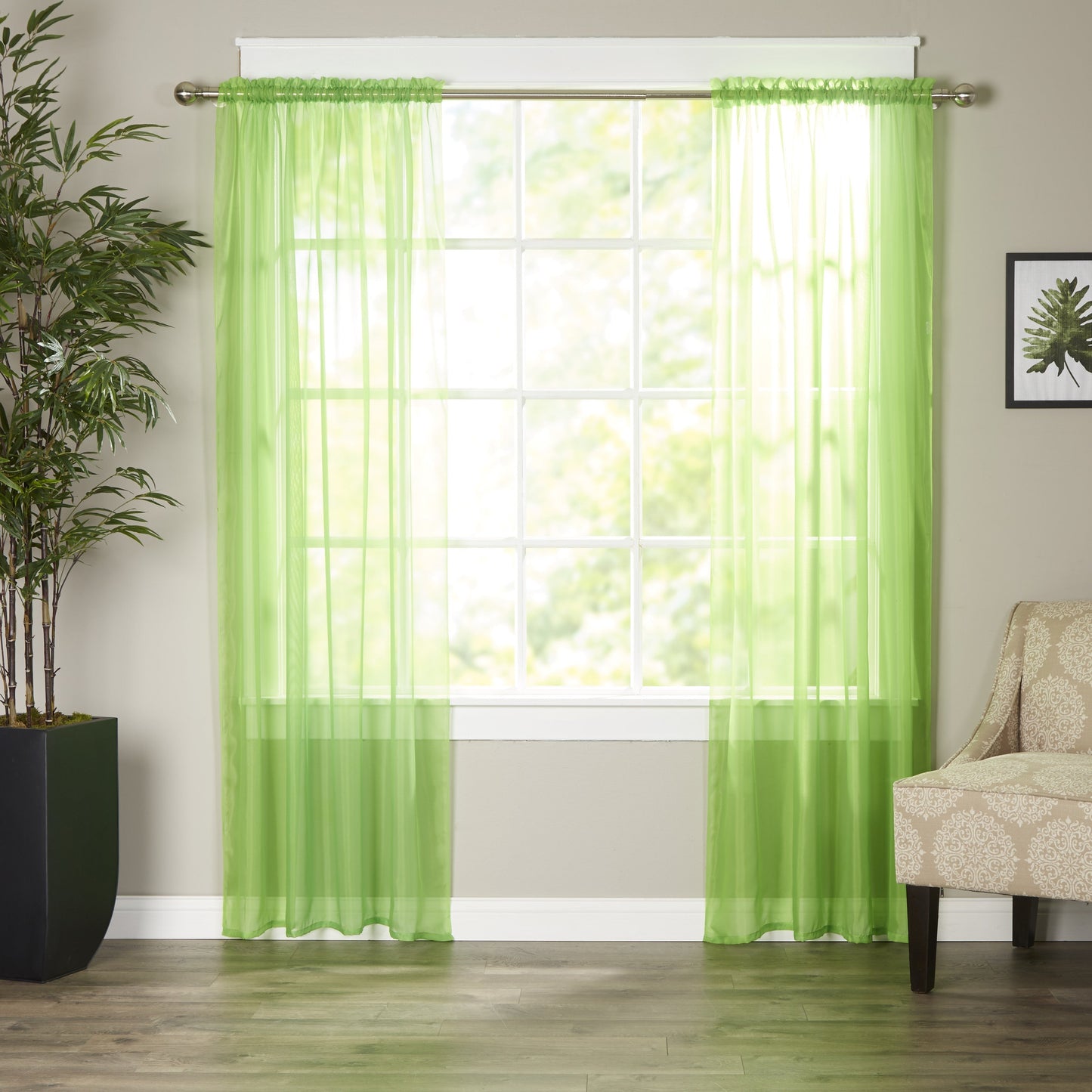 Luxury Bedding Outlet Sheer Rod Pocket Curtain Panels