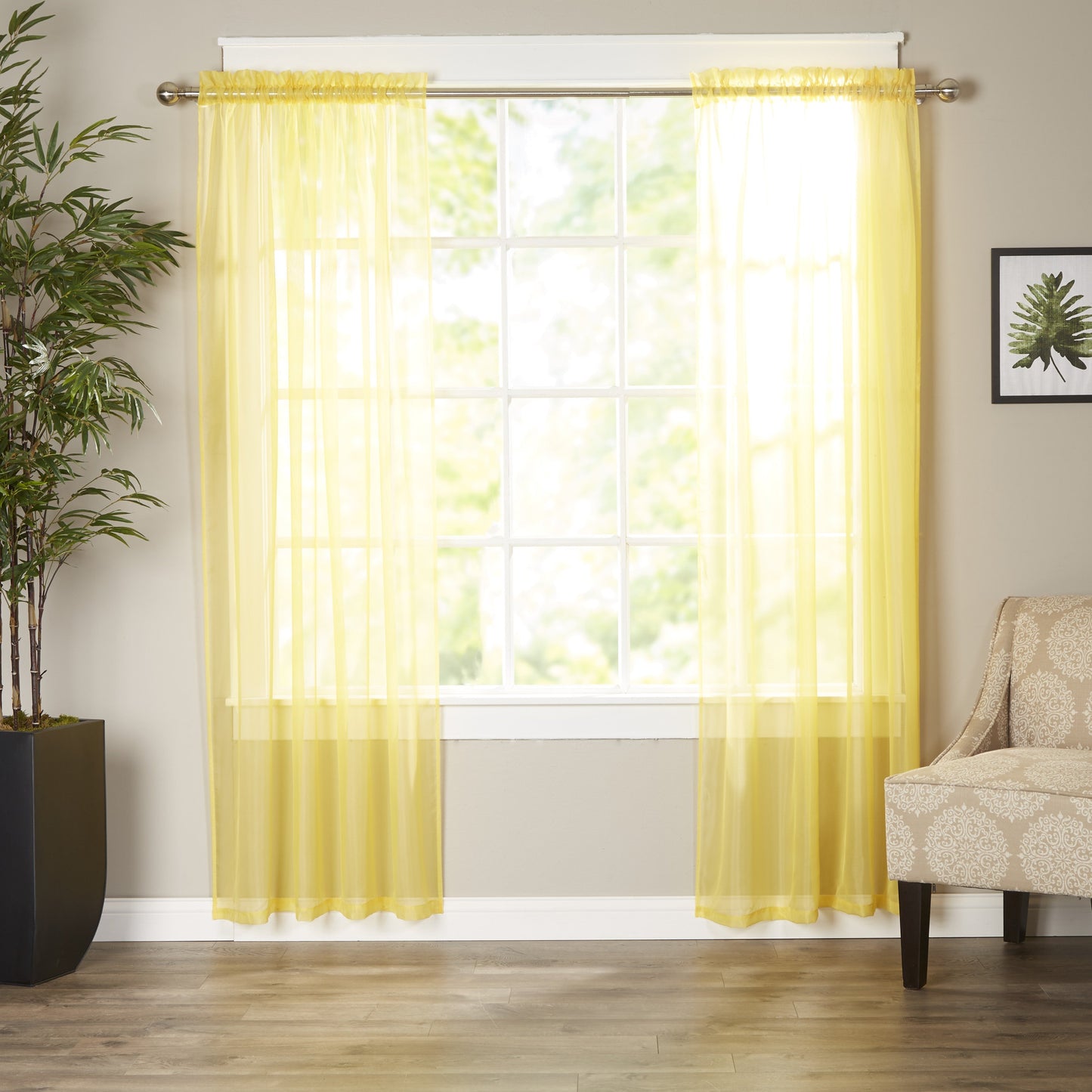 Luxury Bedding Outlet Sheer Rod Pocket Curtain Panels