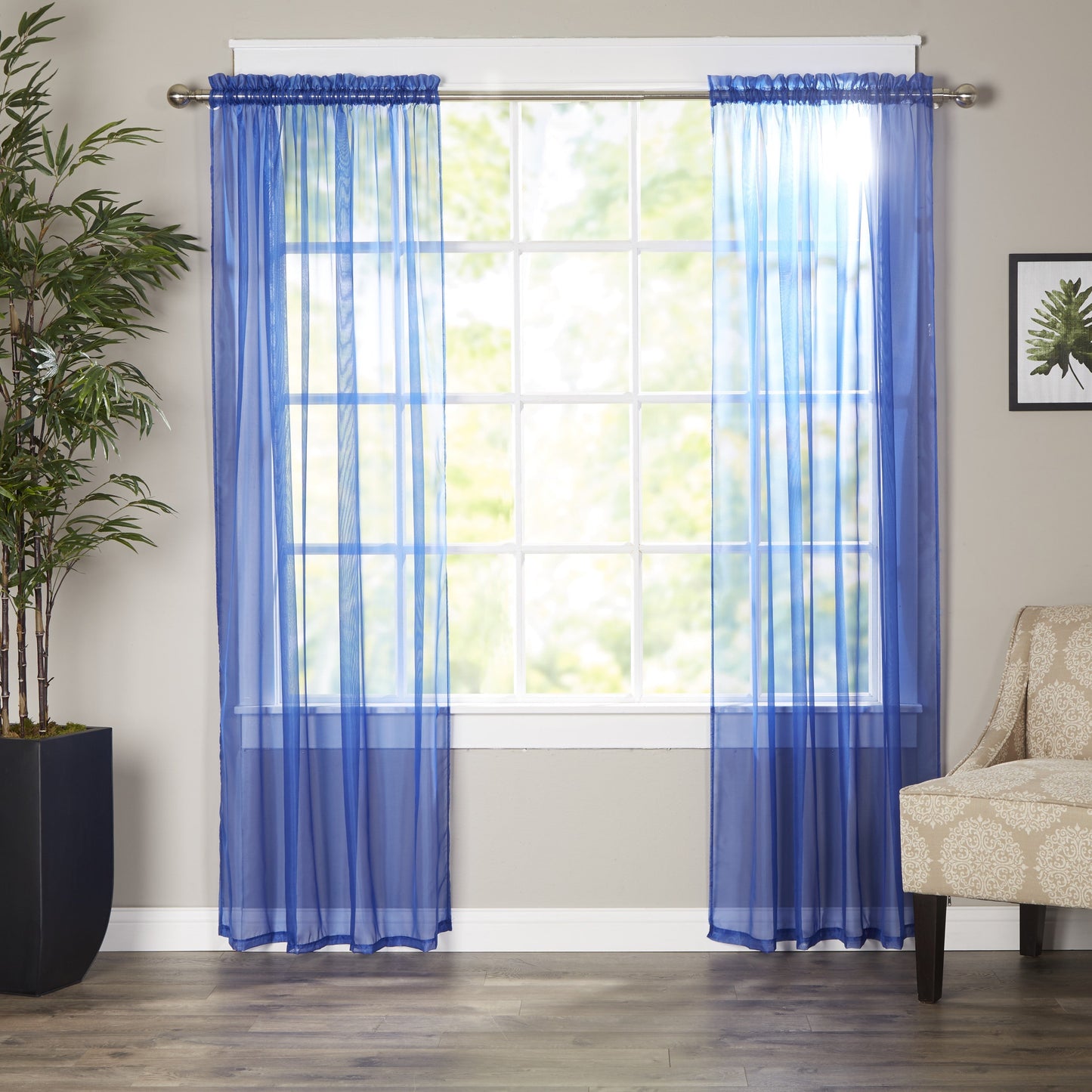 Luxury Bedding Outlet Sheer Rod Pocket Curtain Panels
