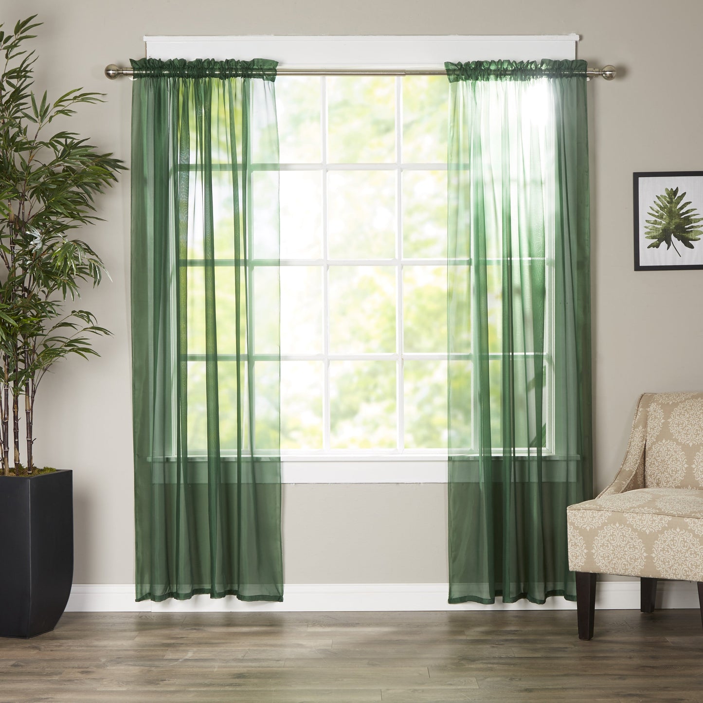 Luxury Bedding Outlet Sheer Rod Pocket Curtain Panels