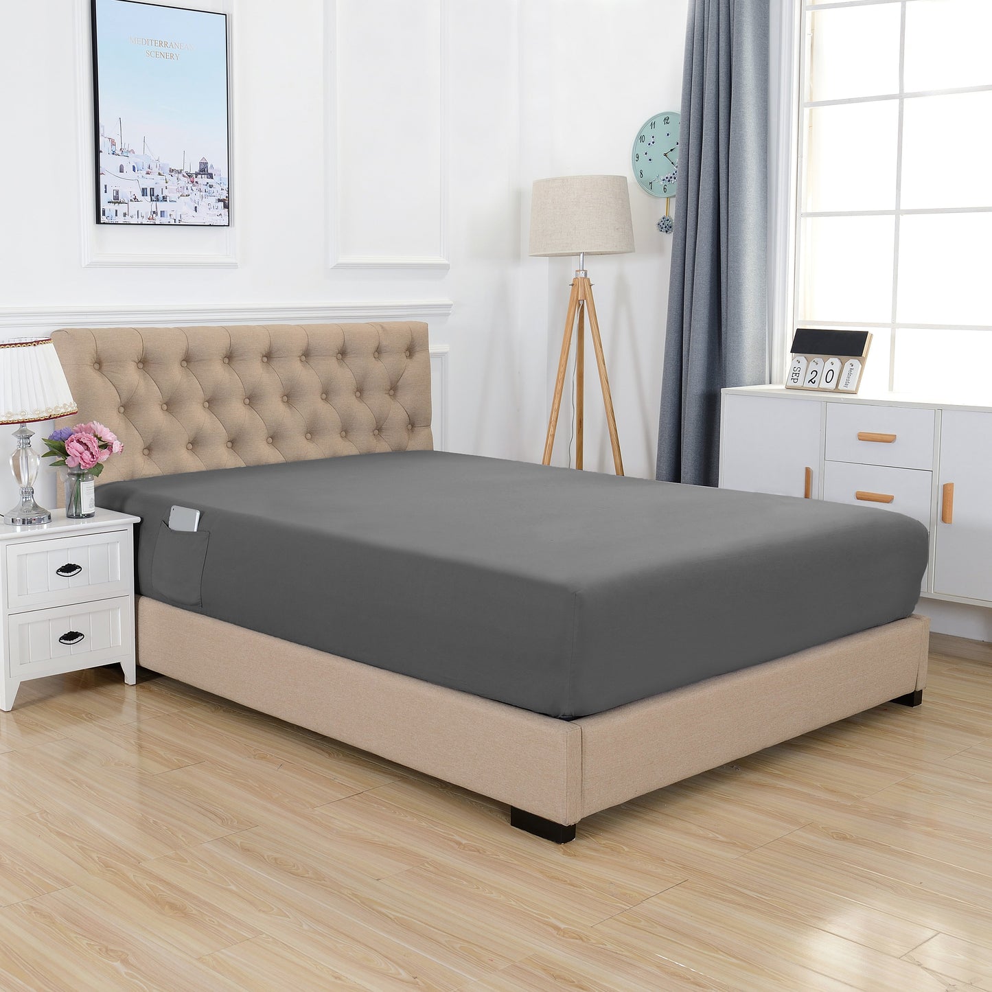 Luxury Bedding Outlet Extra Deep 18"-21" Single Fitted Sheet for High Mattress