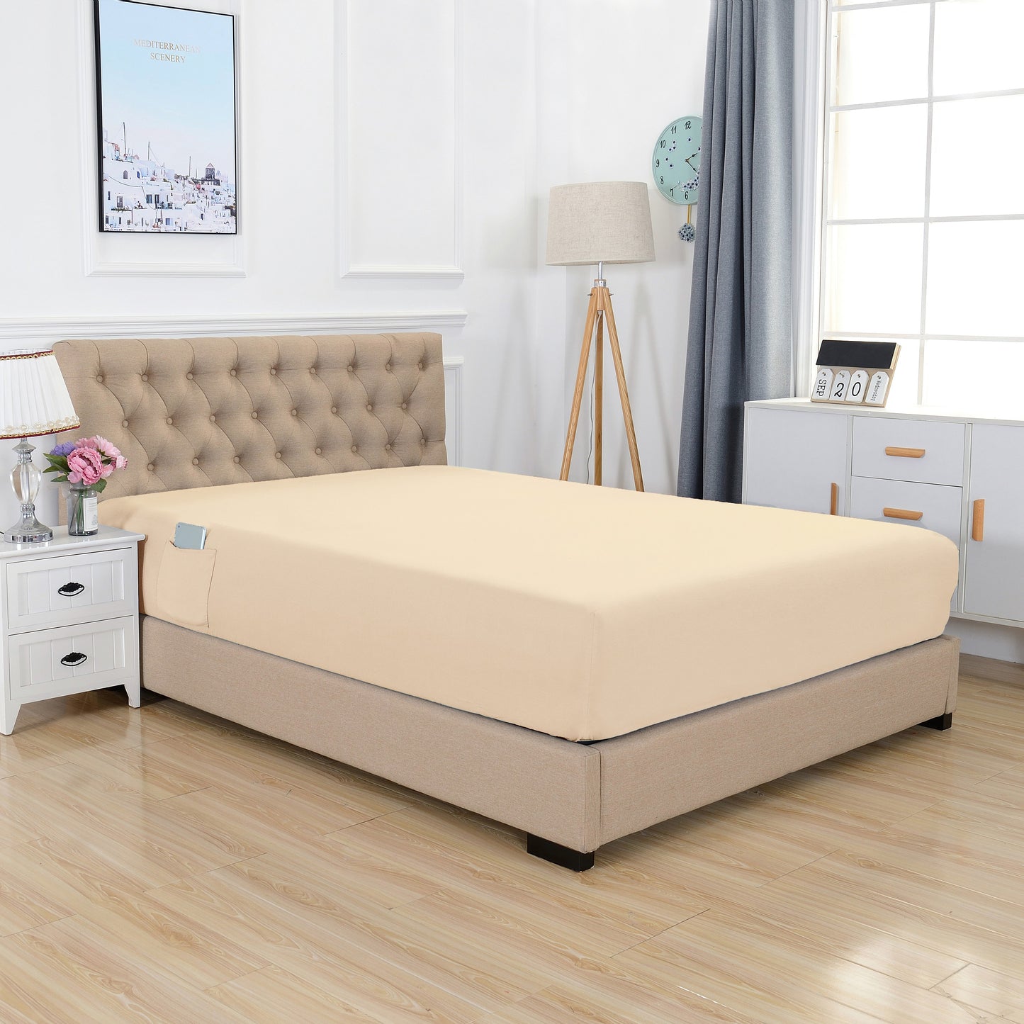 Luxury Bedding Outlet Extra Deep 18"-21" Single Fitted Sheet for High Mattress