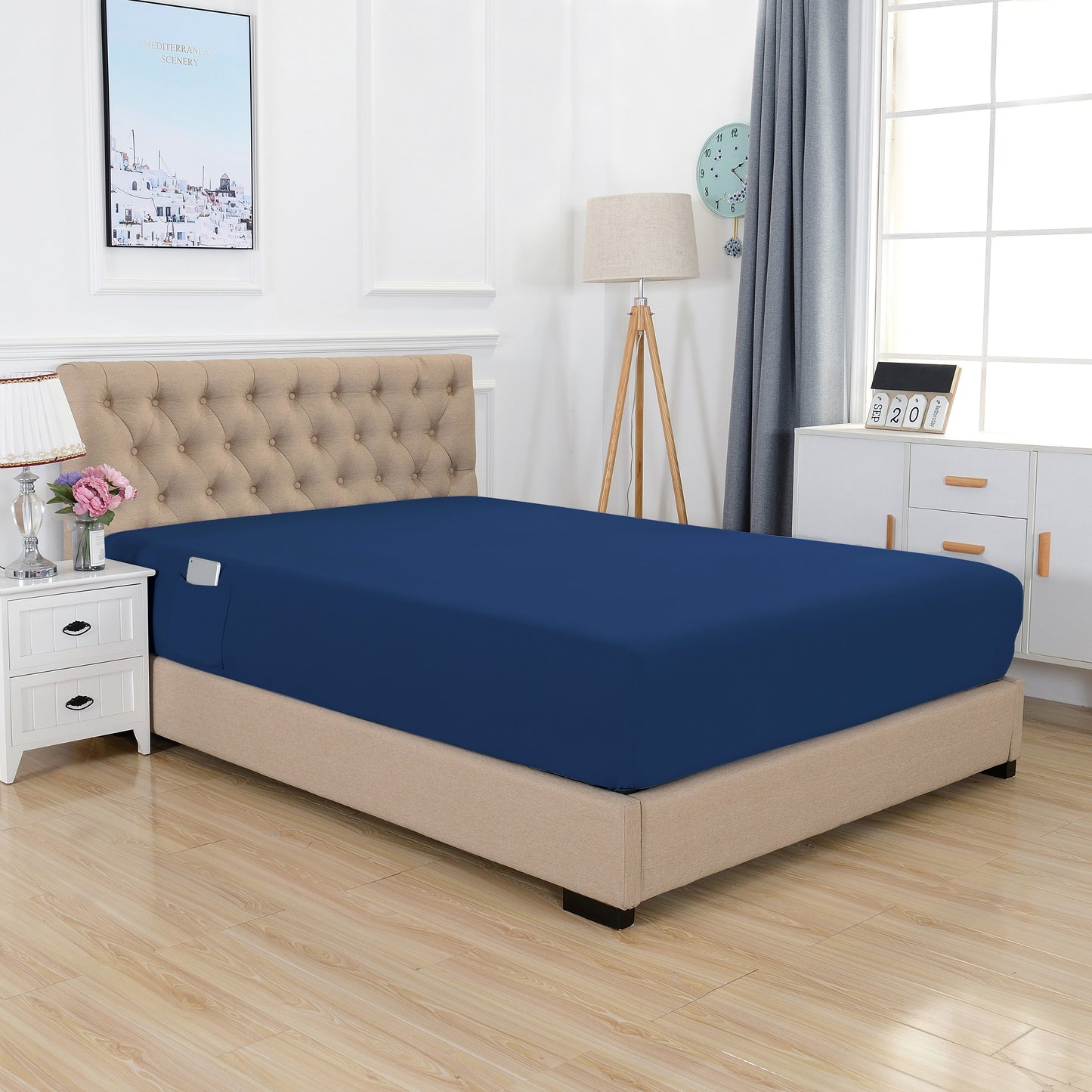 Luxury Bedding Outlet Extra Deep 18"-21" Single Fitted Sheet for High Mattress