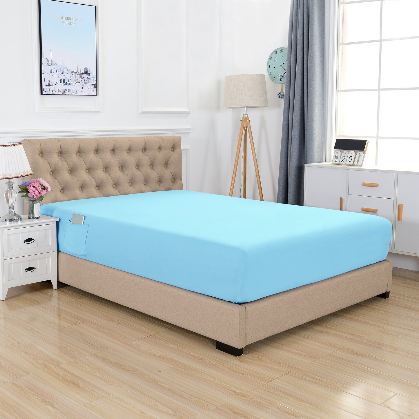 Luxury Bedding Outlet Extra Deep 18"-21" Single Fitted Sheet for High Mattress