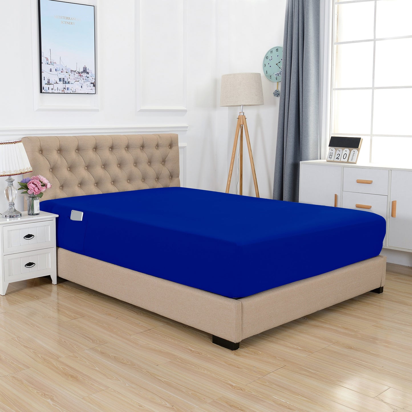 Luxury Bedding Outlet Extra Deep 18"-21" Single Fitted Sheet for High Mattress