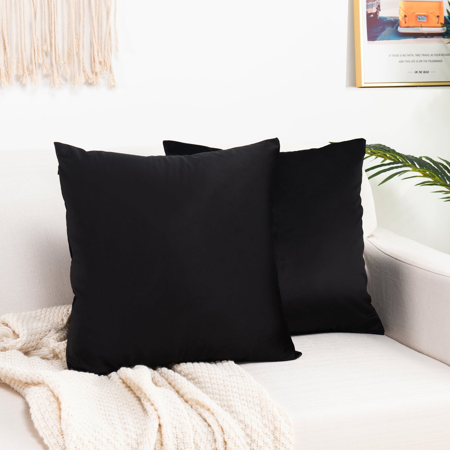 Luxury Bedding Outlet Velvet Throw Pillow Covers