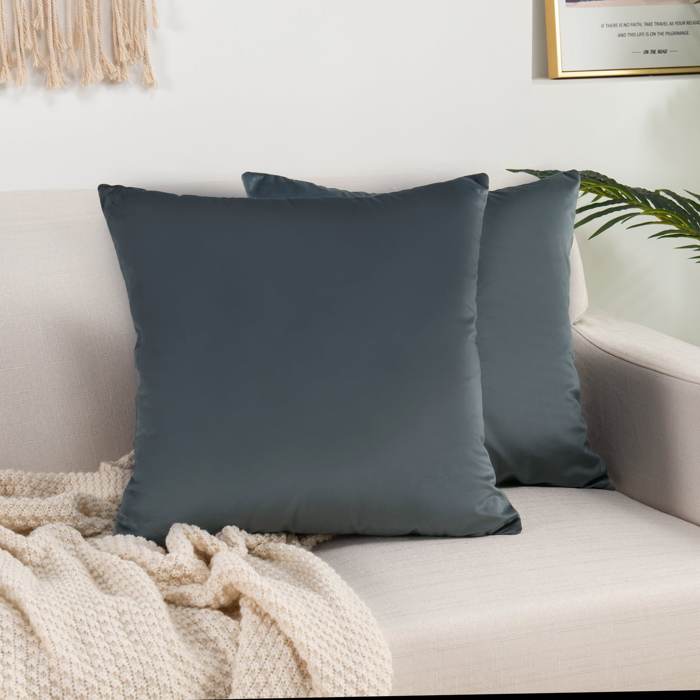 Luxury Bedding Outlet Velvet Throw Pillow Covers