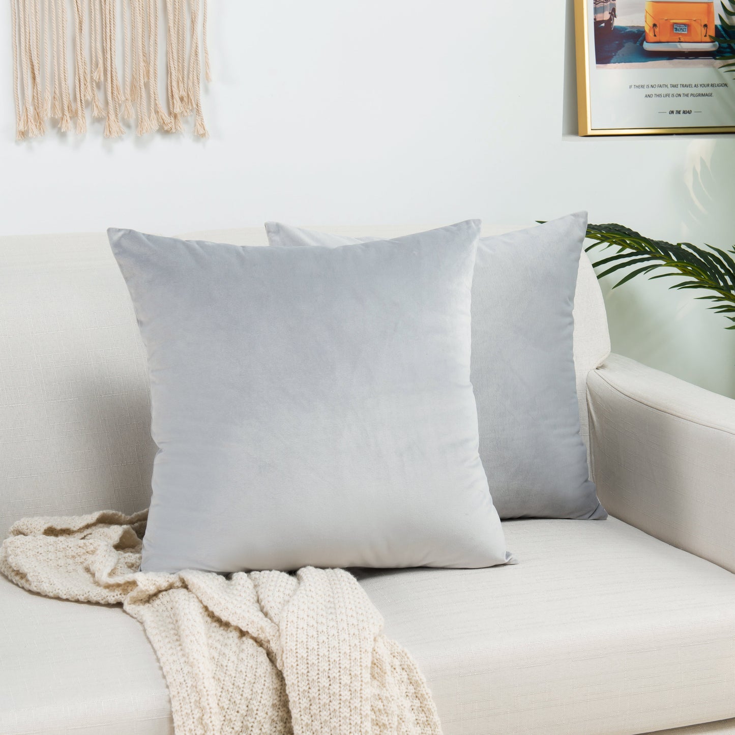 Luxury Bedding Outlet Velvet Throw Pillow Covers