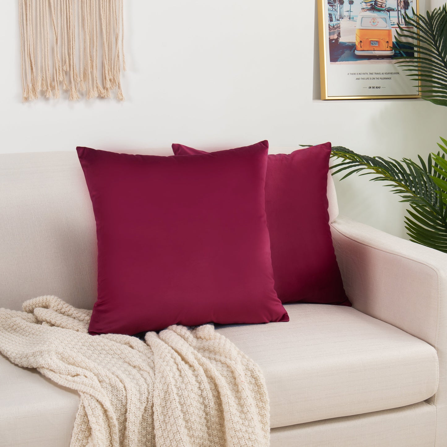 Luxury Bedding Outlet Velvet Throw Pillow Covers
