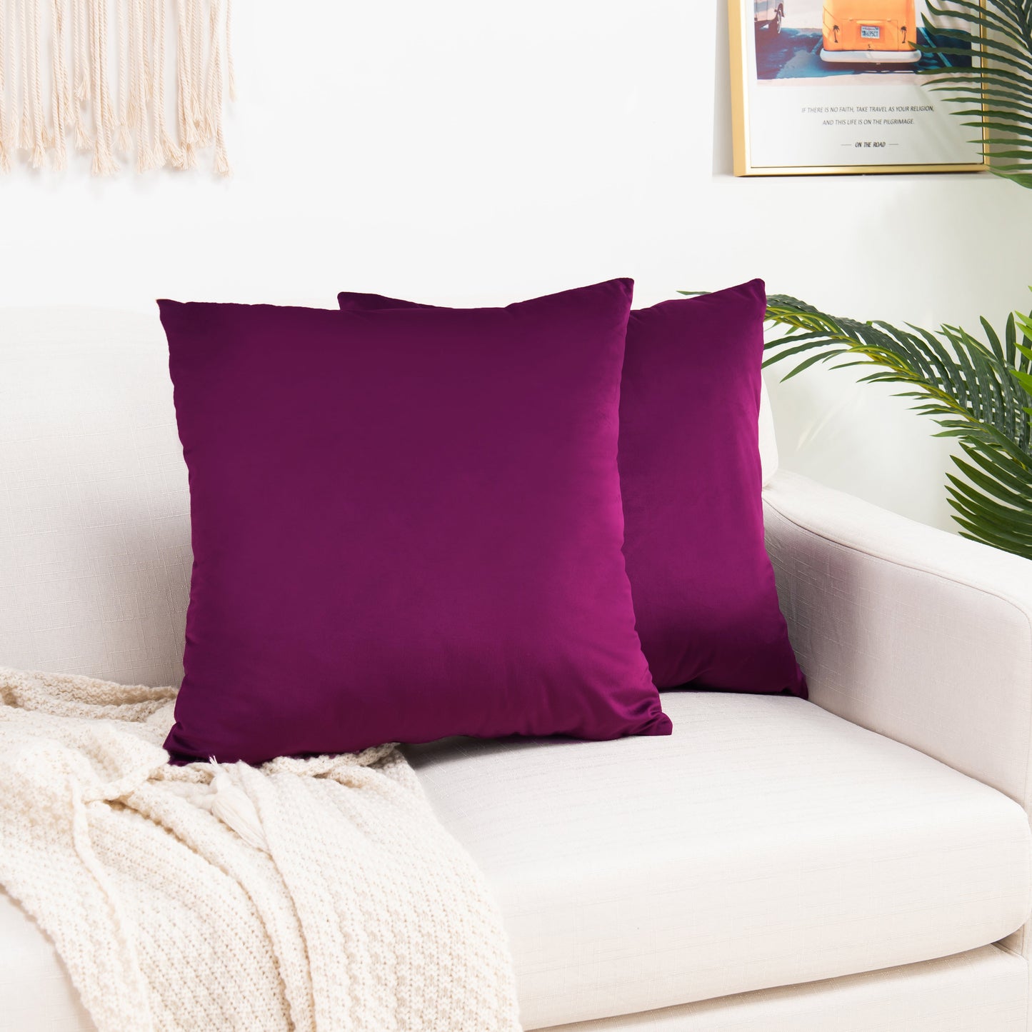 Luxury Bedding Outlet Velvet Throw Pillow Covers