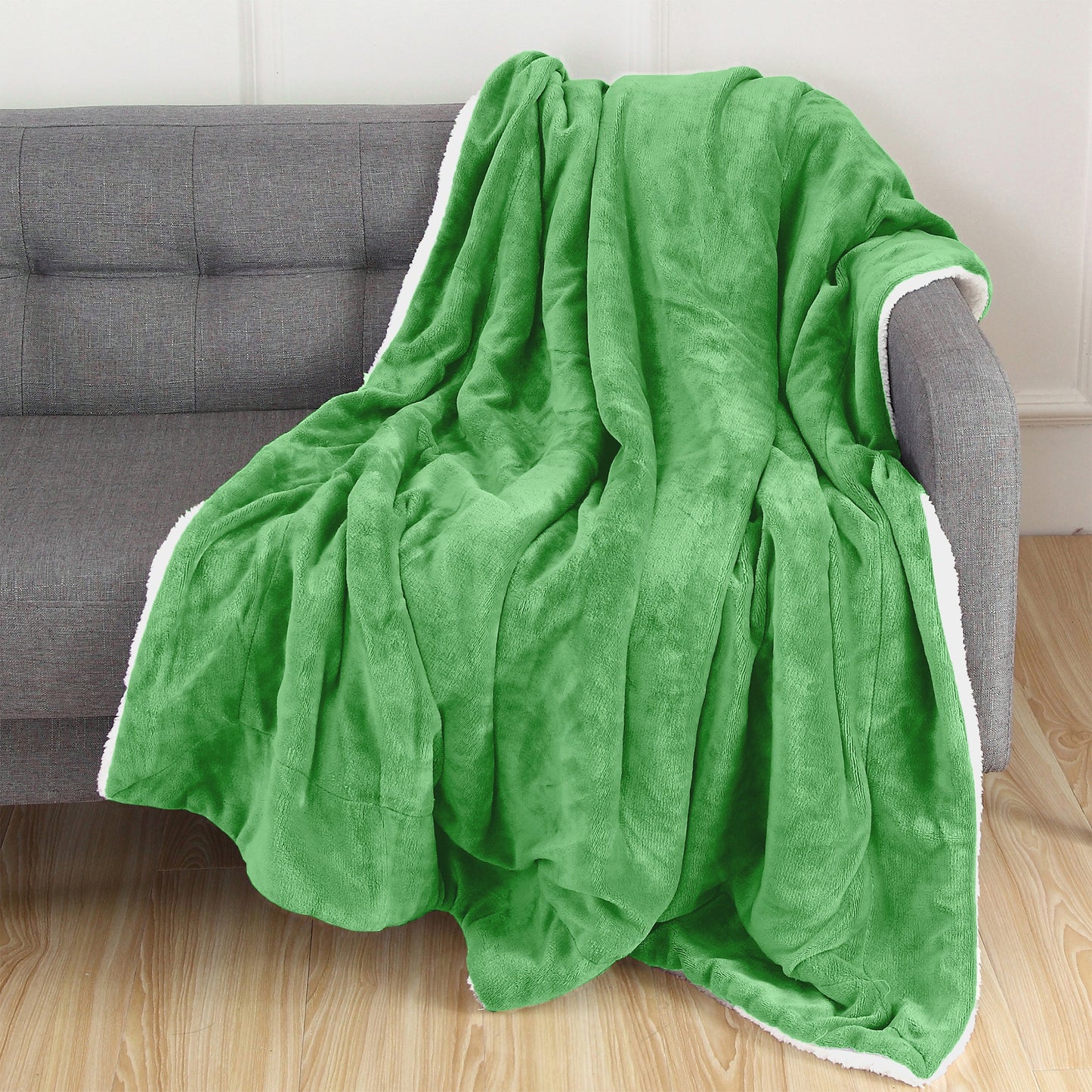 Luxury Bedding Outlet 50" x 60" Reversible Sherpa Throw Blanket