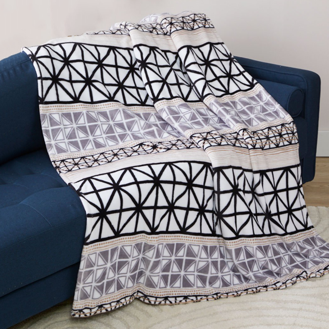 Luxury Bedding Outlet 50" x 70" Decorative Flannel Fleece Throw Blanket