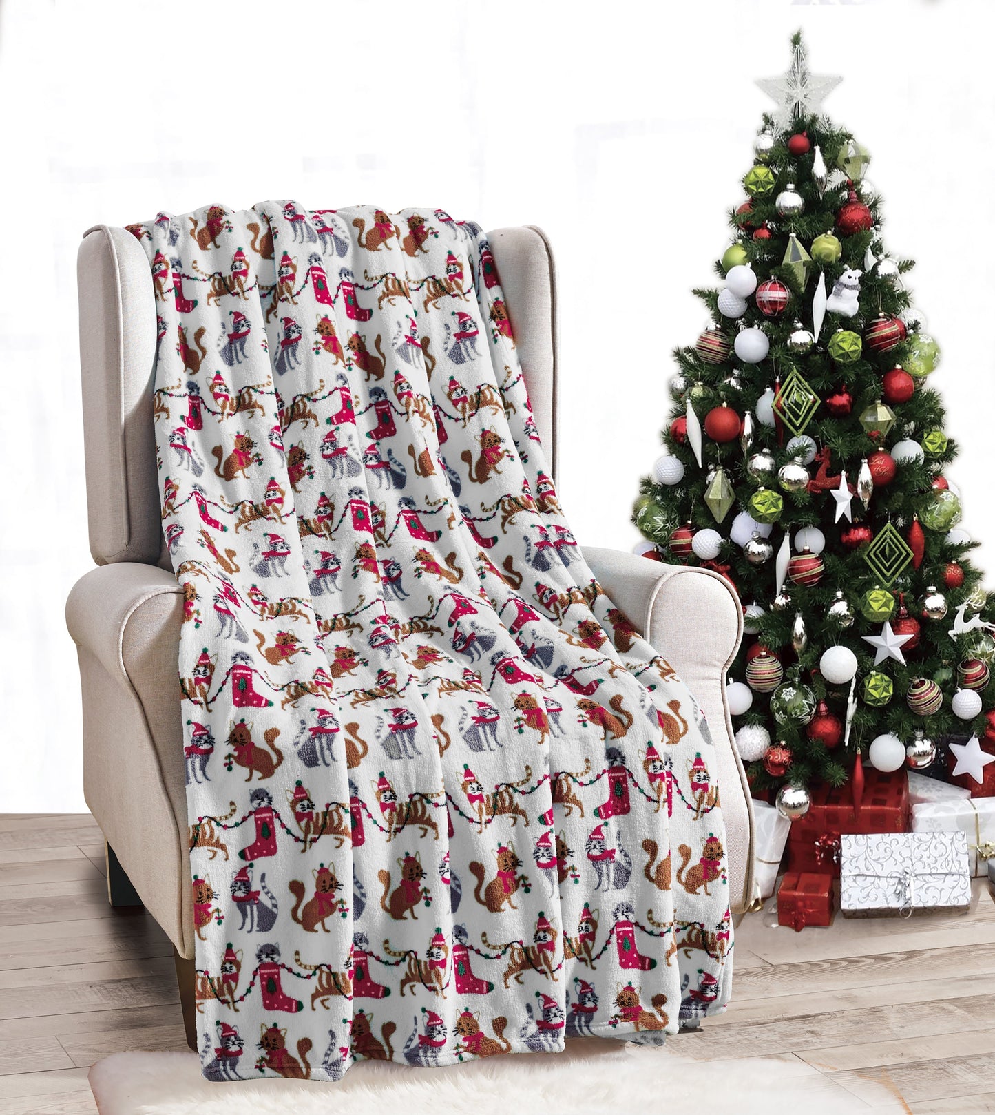 Luxury Bedding Outlet 50" x 60" Holiday Blanket Throw
