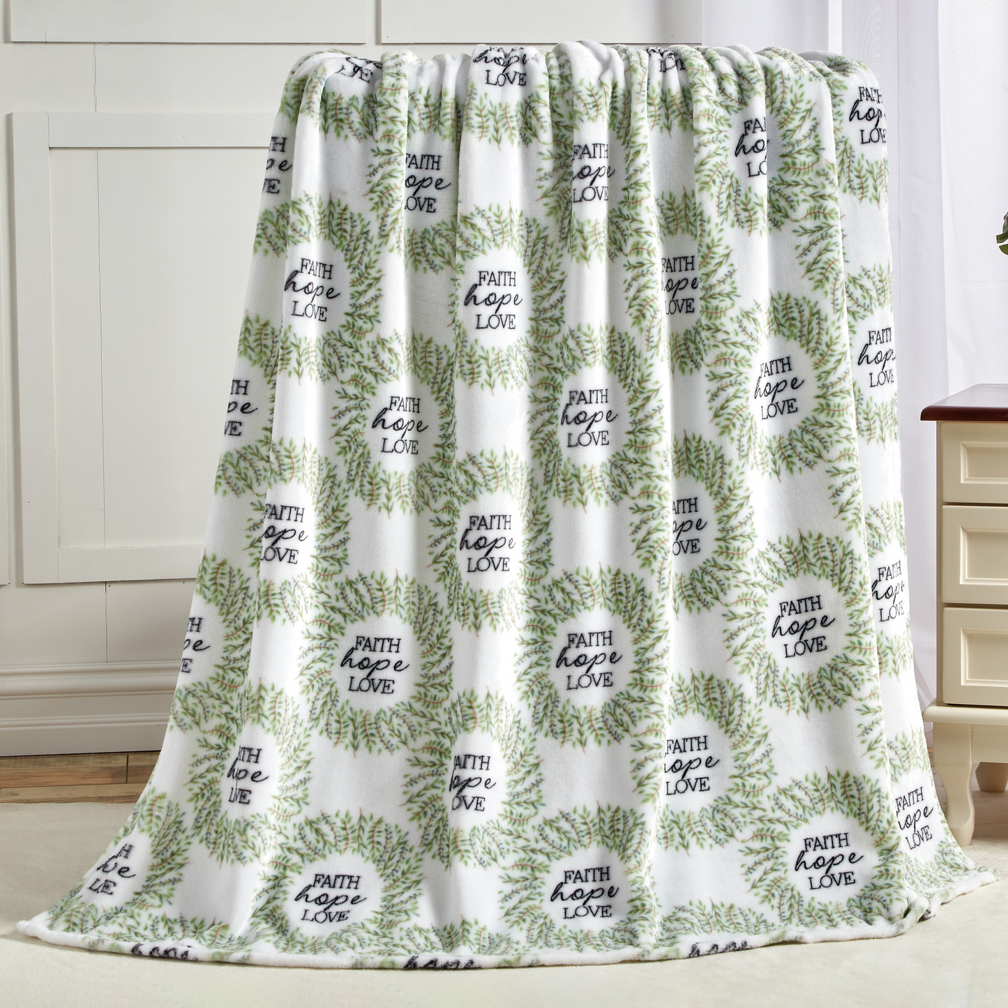Luxury Bedding Outlet 50" x 70" Religious Flannel Fleece Throw Blanket