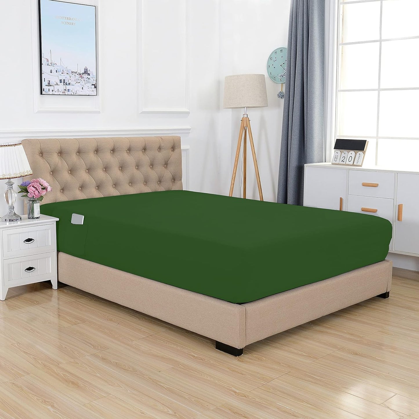 Luxury Bedding Outlet Extra Deep 18"-21" Single Fitted Sheet for High Mattress