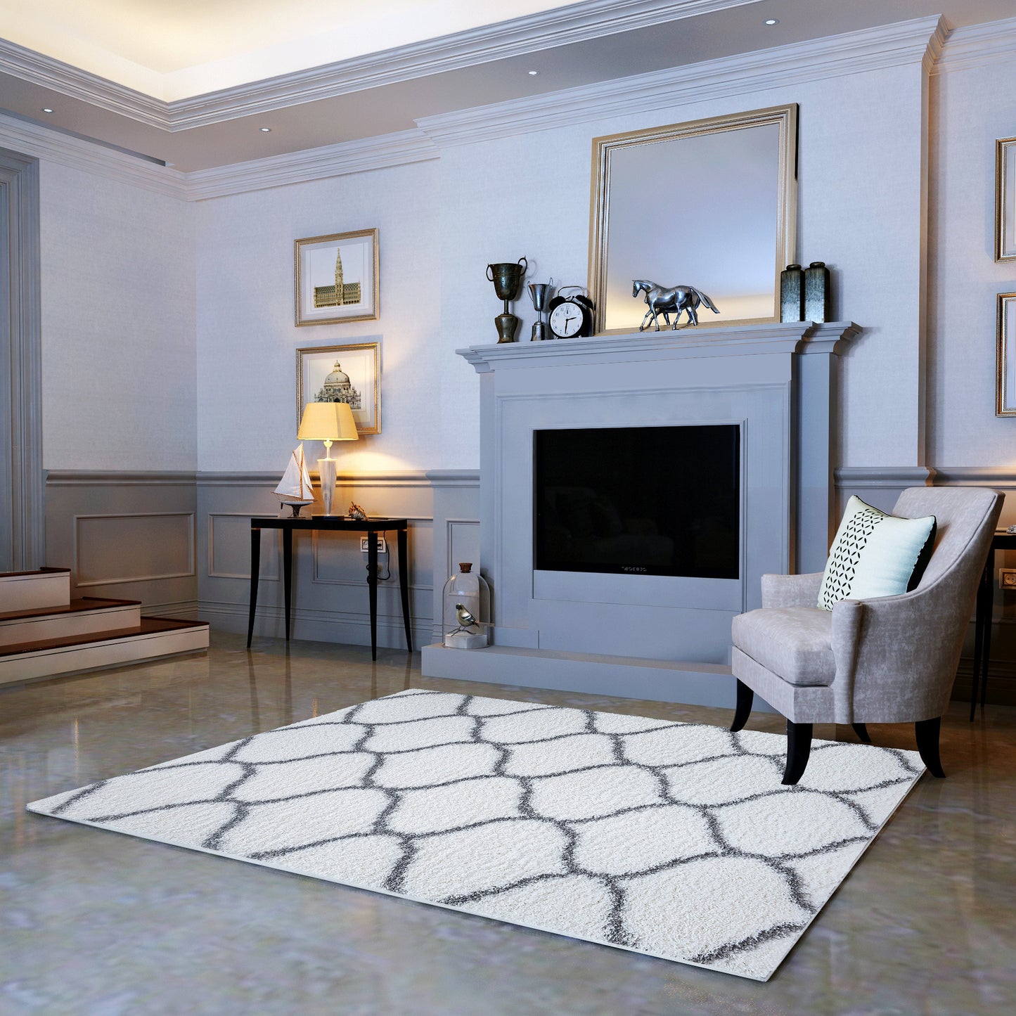 Luxury Bedding Outlet 5' x 7' -  8' x 7' Rectangle Shaggy Area Rug