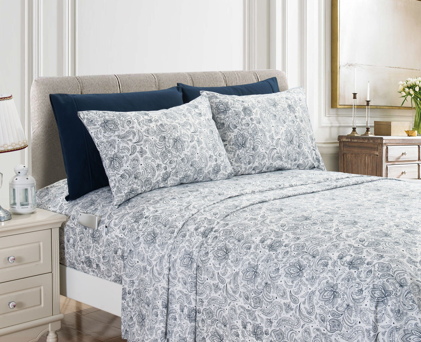 Luxury Bedding Outlet 6-Piece Paisley Bed Sheet Set