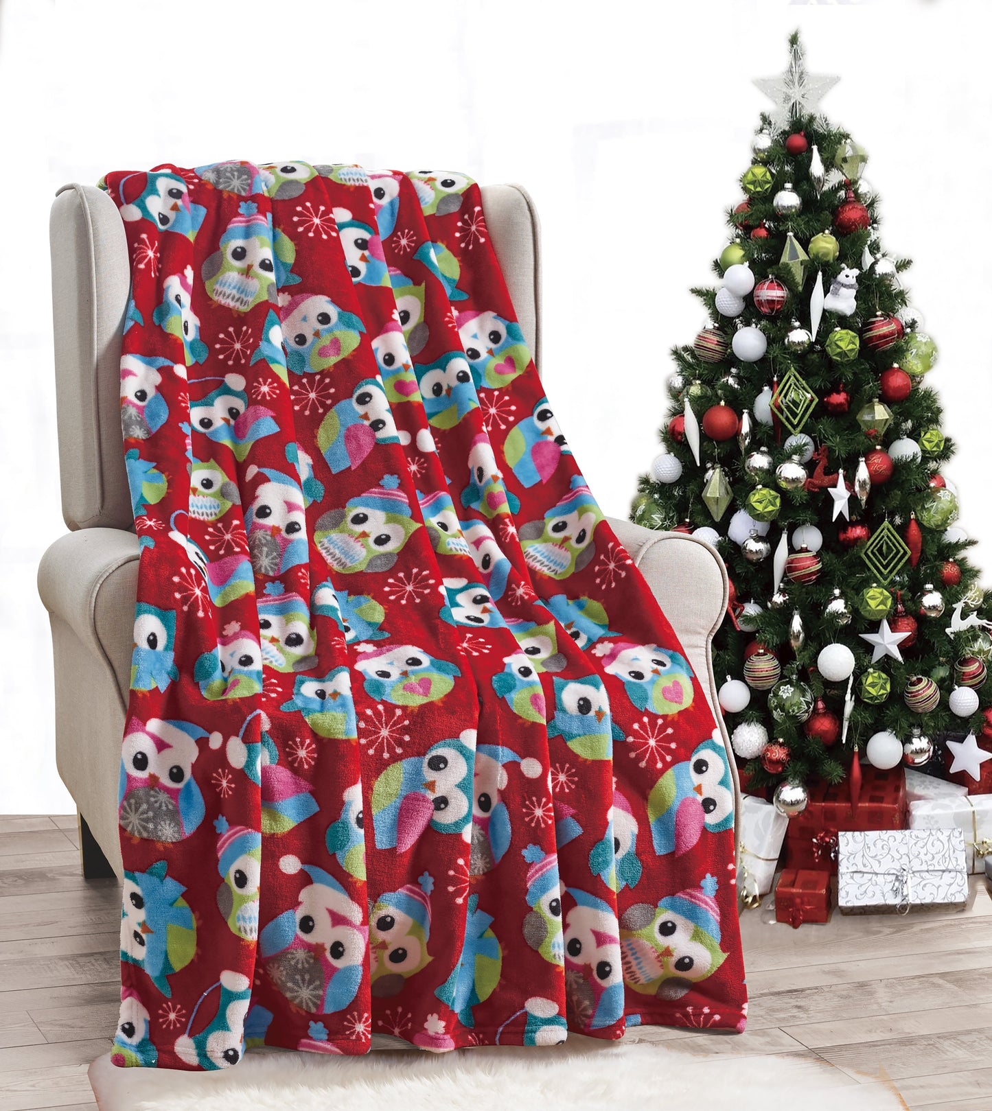 Luxury Bedding Outlet 50" x 60" Holiday Blanket Throw