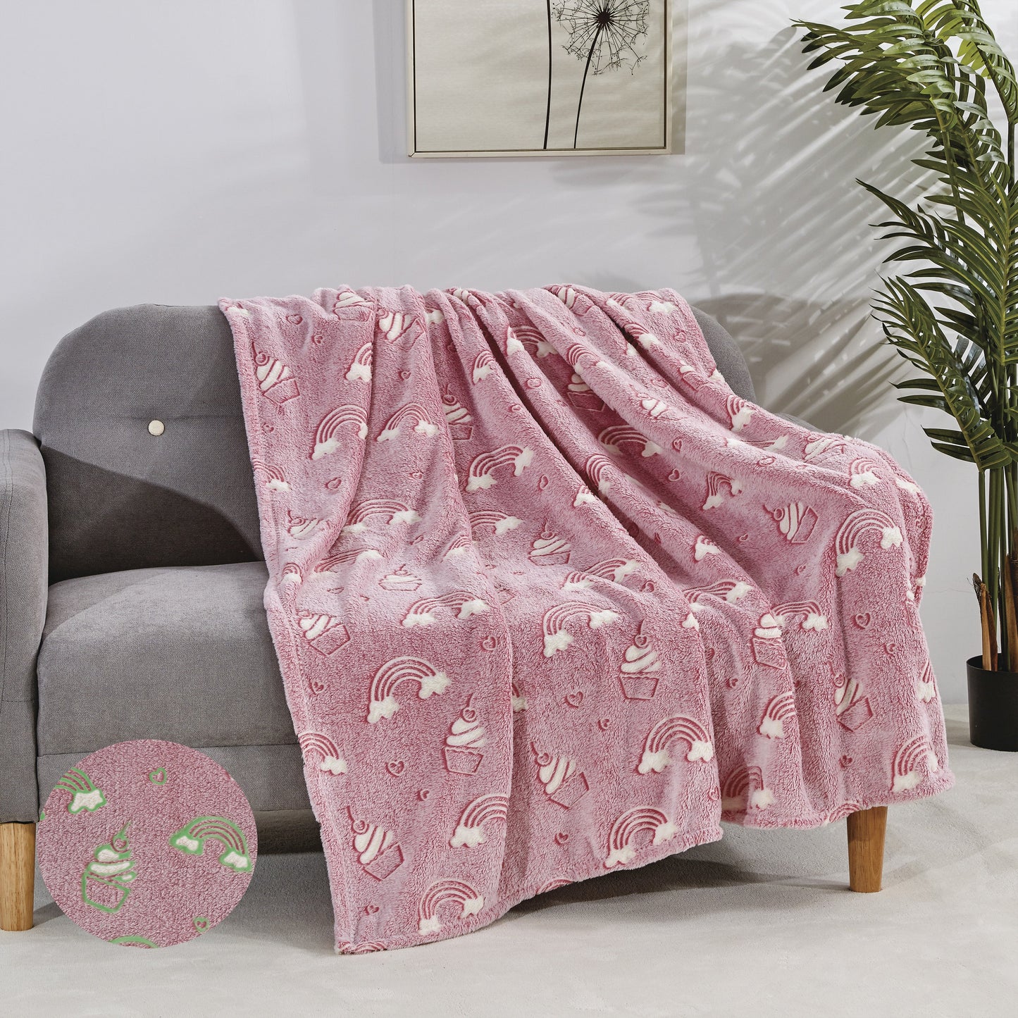 Luxury Bedding Outlet 50" x 60" Glow In the Dark Throw Blanket
