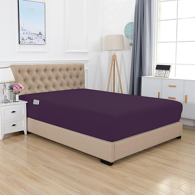 Luxury Bedding Outlet Extra Deep 18"-21" Single Fitted Sheet for High Mattress