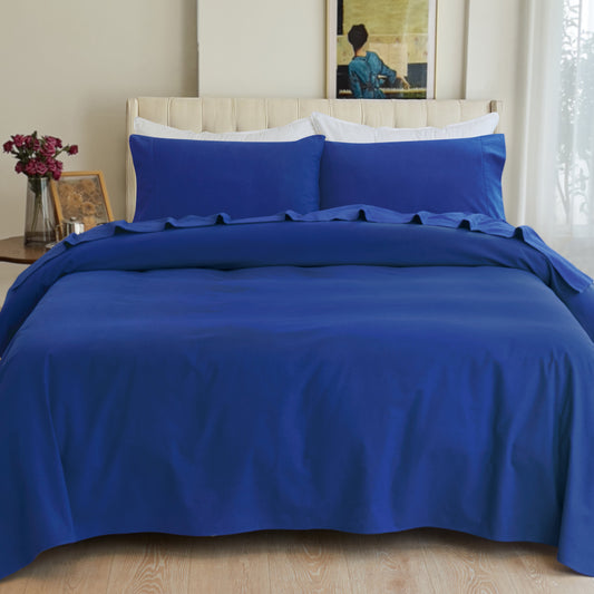 Luxury Bedding Outlet 4-Piece Cotton Flannel Sheet Set - 100% Turkish Cotton
