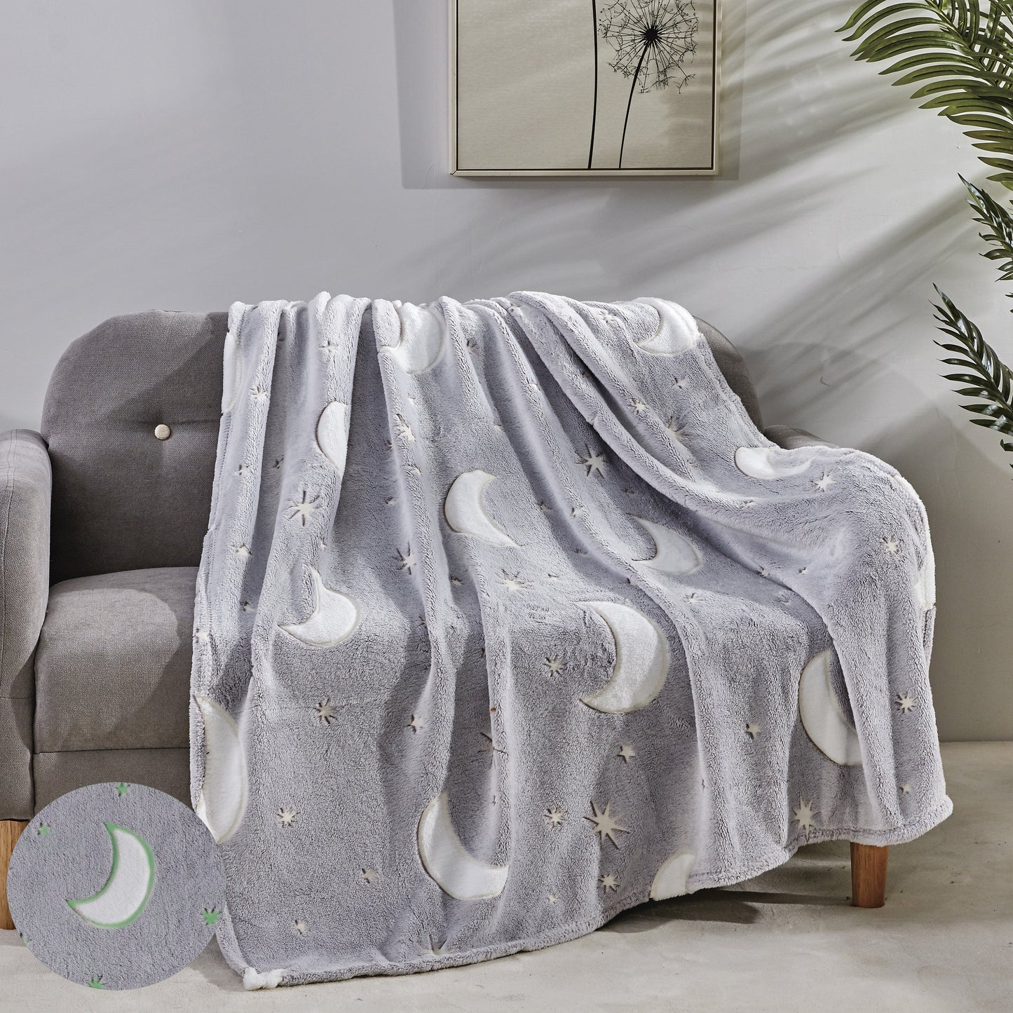 Luxury Bedding Outlet 50" x 60" Glow In the Dark Throw Blanket