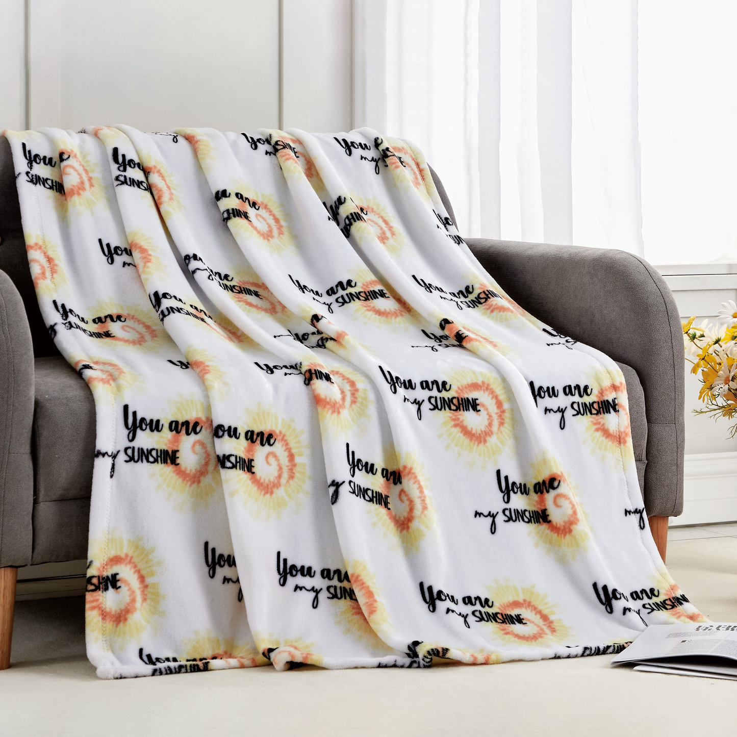 Luxury Bedding Outlet 50" x 70" Decorative Flannel Fleece Throw Blanket