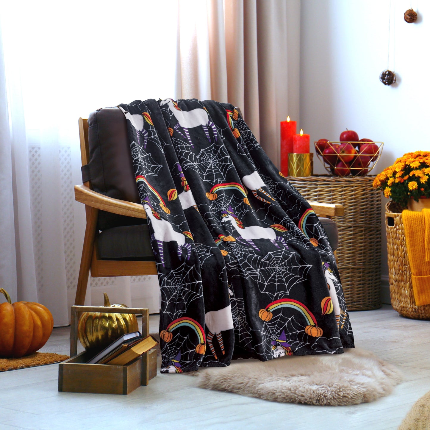 Luxury Bedding Outlet 50" x 60" Halloween Theme Blanket Throw