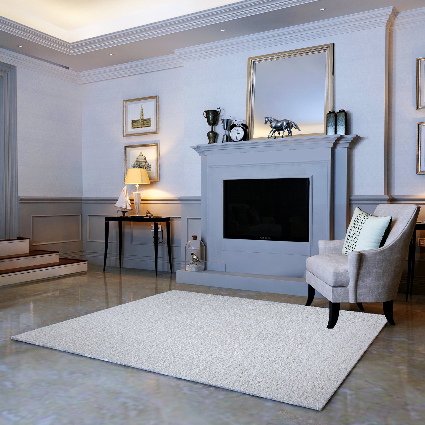 Luxury Bedding Outlet 5' x 7' -  8' x 7' Rectangle Shaggy Area Rug